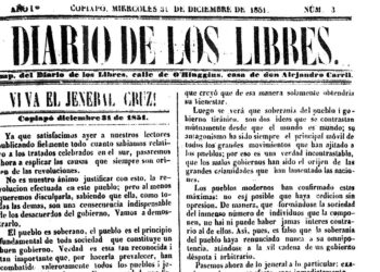 El Diario de los Libres de Copiapó (LA REVOLUCIÓN DE LOS LIBRES. Copiapó, 26 de diciembre 1851 — 9 de enero de 1852). Por Arturo Volantines